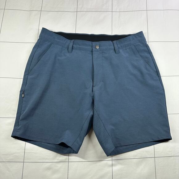 Bylt Kinetic Shorts Mens 34 Blue Basic Performance Golf Athletic Stretch Casual - Picture 1 of 13